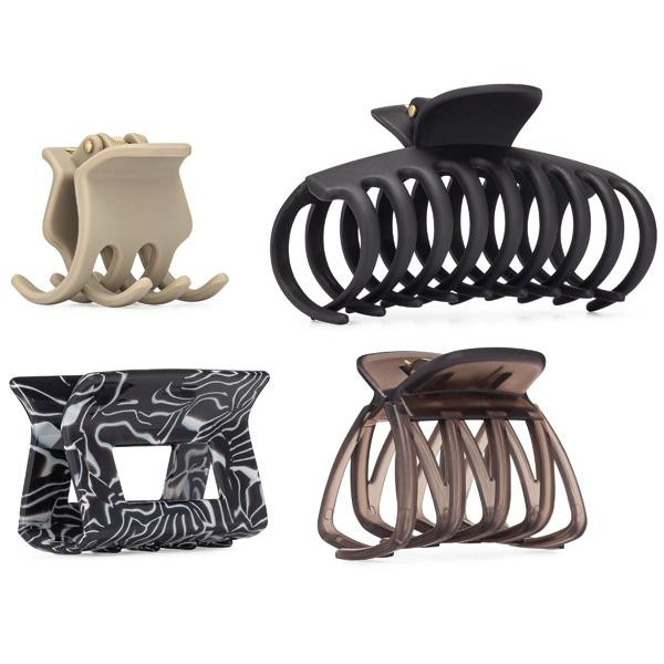 Claw Clips 4CT - Black Swirl