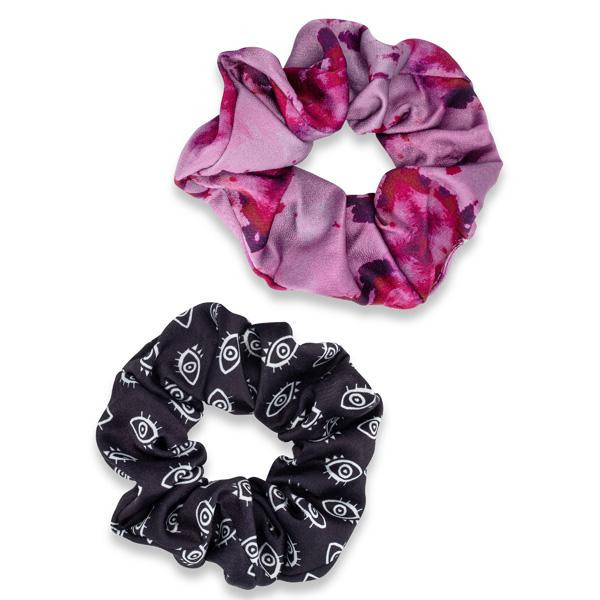 Coil Scrunchies 2CT - Purple/Black