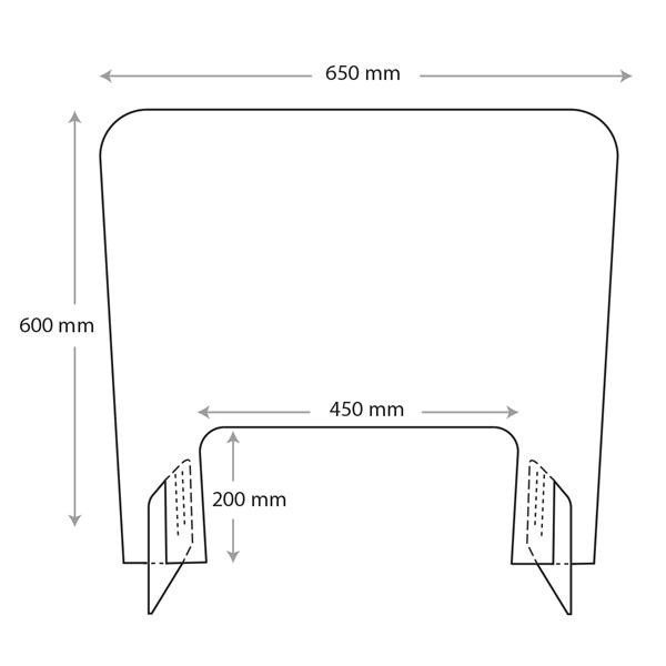 Manicure table protective barrier