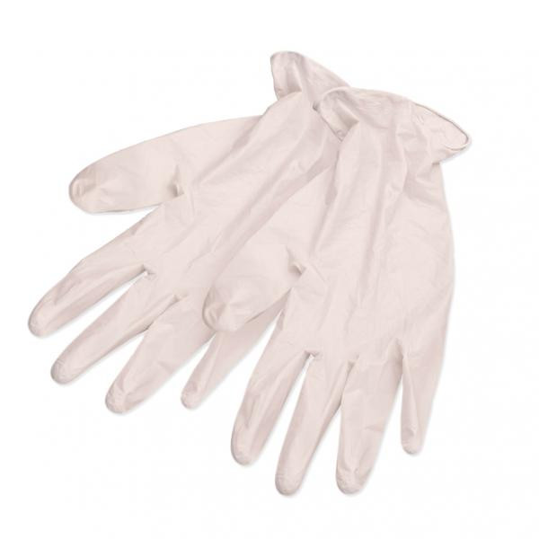 Vinyl White Gloves - Medium - 4/Pack