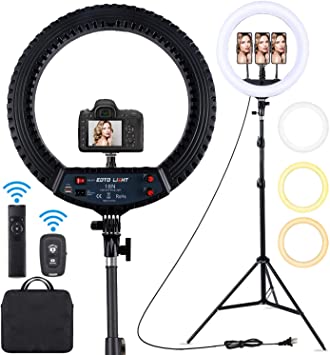 18-Inch LED Ring Light for Photography and Video, Model PLH-480L