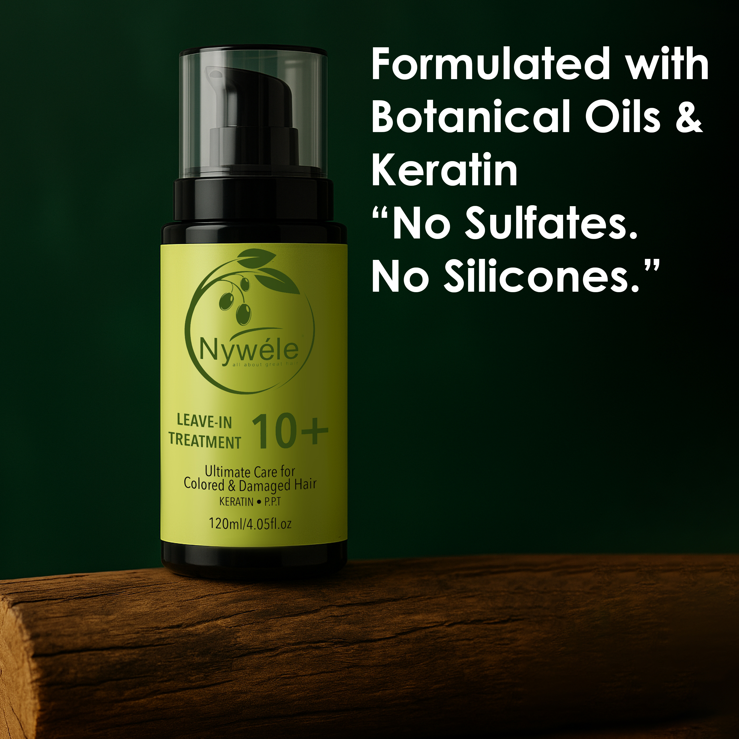 Nywele 10+ Miracle Leave in Hair Treatment 120 ml with Olive extract, keratin & P.P.T by Nywele