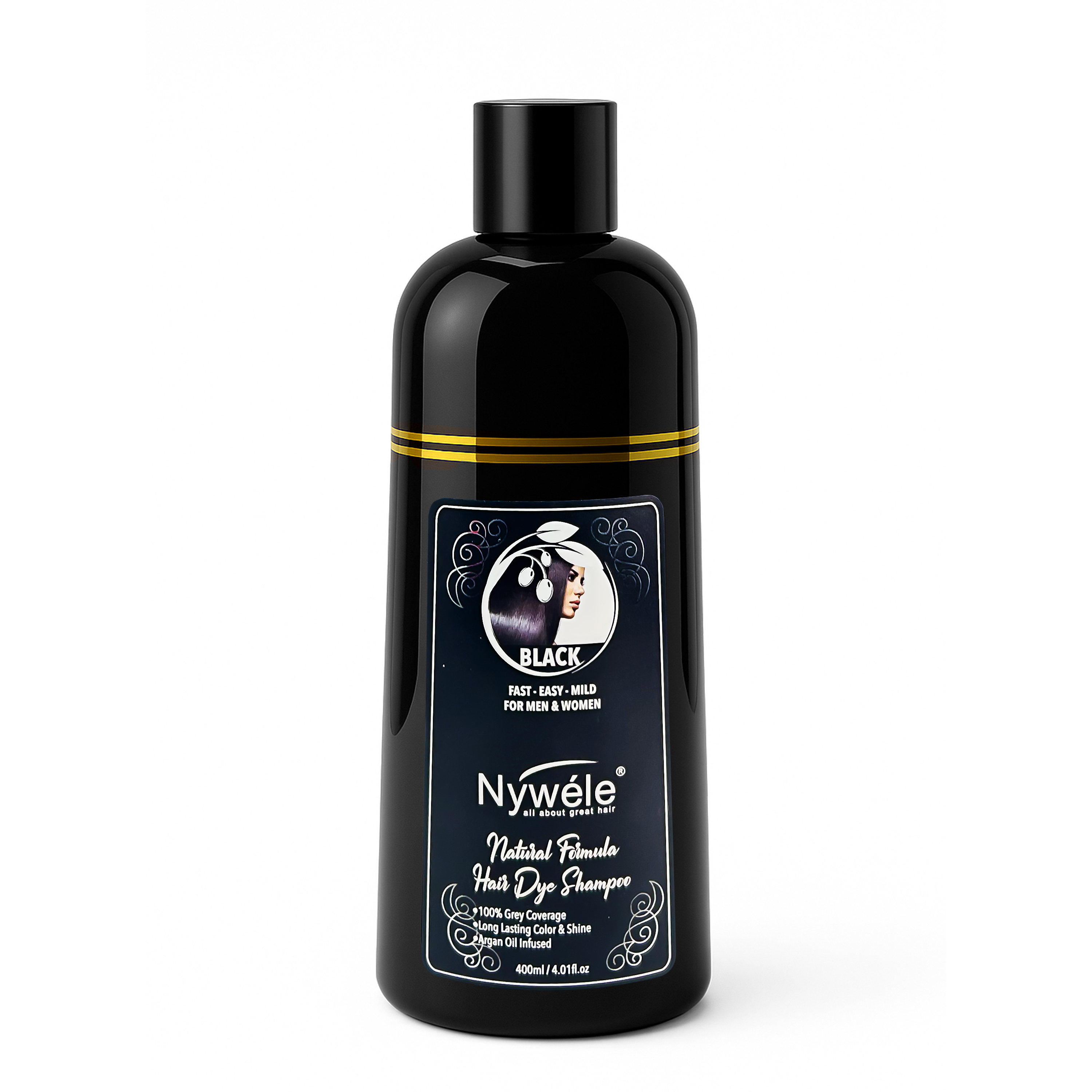 Nywele Hair Color Shampoo 3-in-1 | Instant Hair Dye Shampoo for Gray Coverage β For Men & Women
