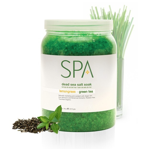 Green Tea & Lemongrass Dead Sea Mineral Bath Soak, 64oz - BCL SPA