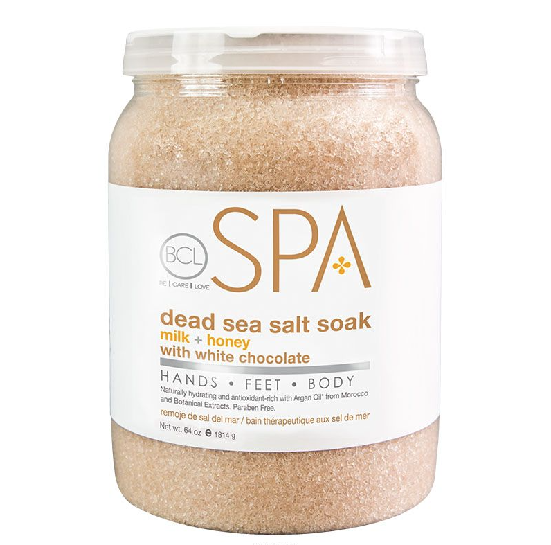 Milk, Honey & White Chocolate Dead Sea Salt Luxury Soak 64oz by BCL SPA
