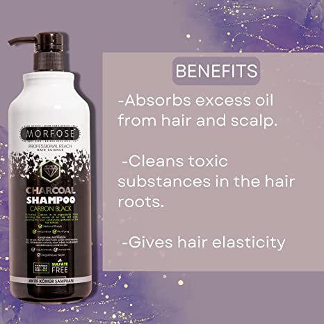 Morfose Activated Charcoal Hair Cleansing Shampoo 1000ml