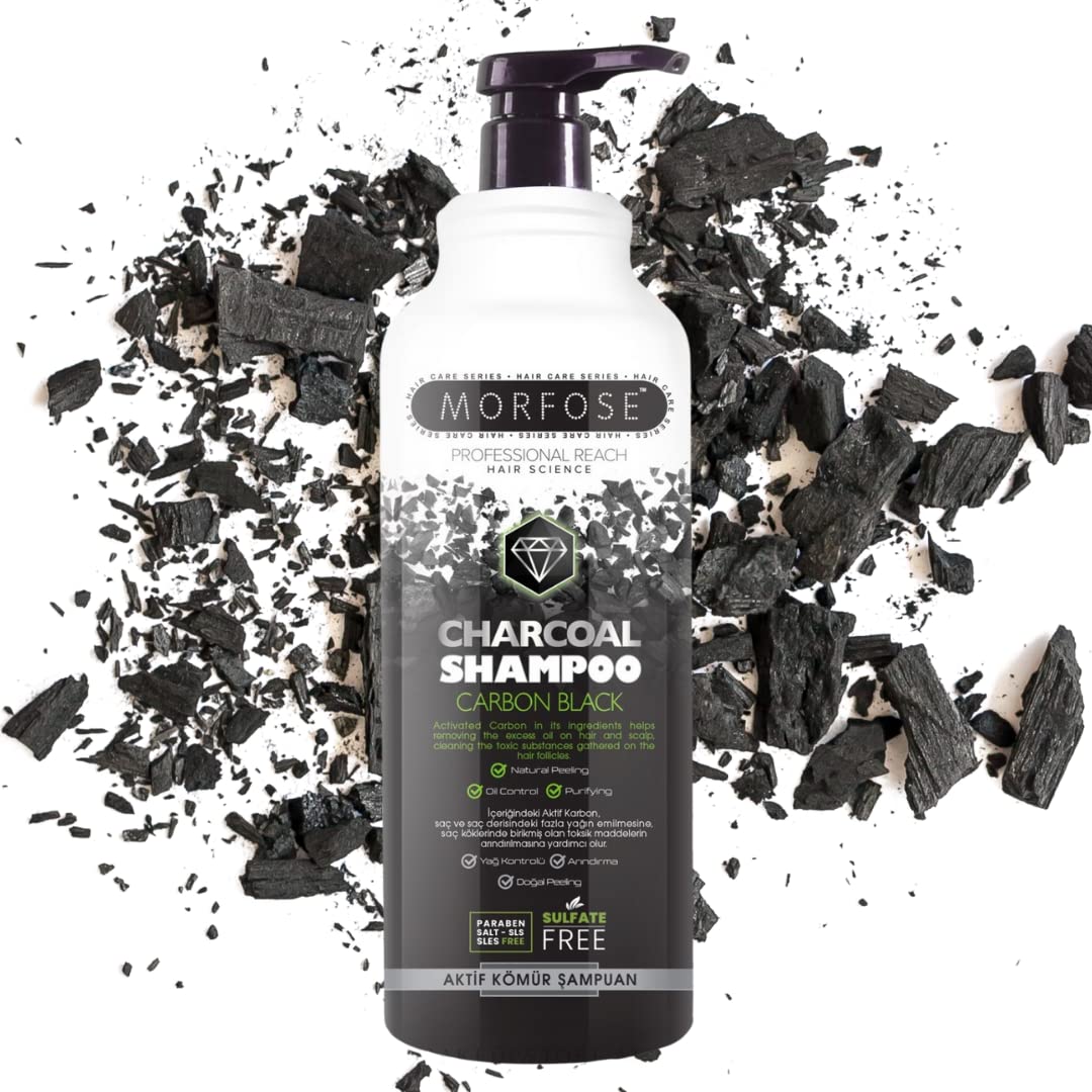 Morfose Activated Charcoal Hair Cleansing Shampoo 1000ml