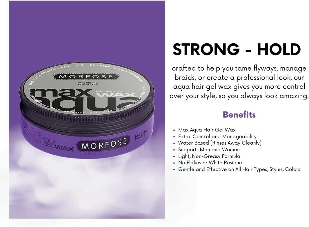 MORFOSE Ultimate Hold Aqua Hair Styling Gel 175ml